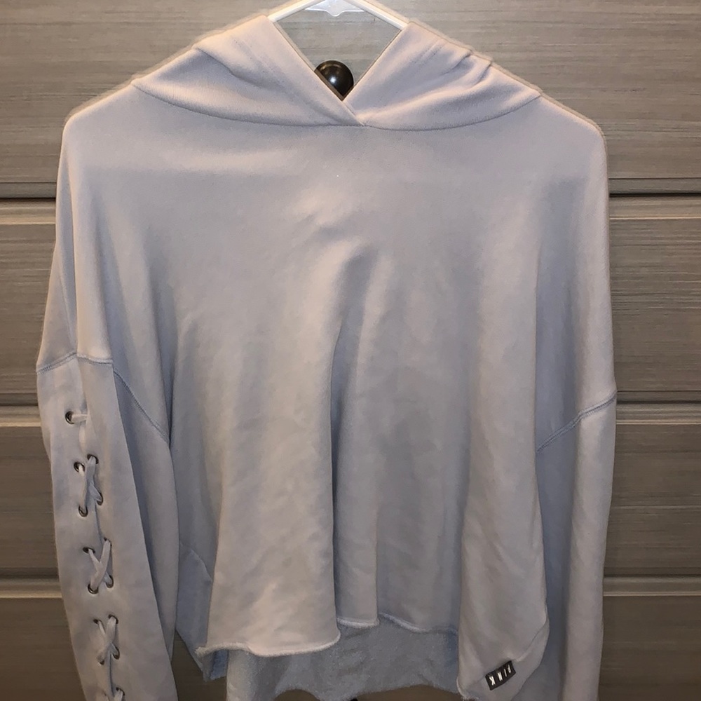 PINK Light Purple Long Sleeve Crop Top